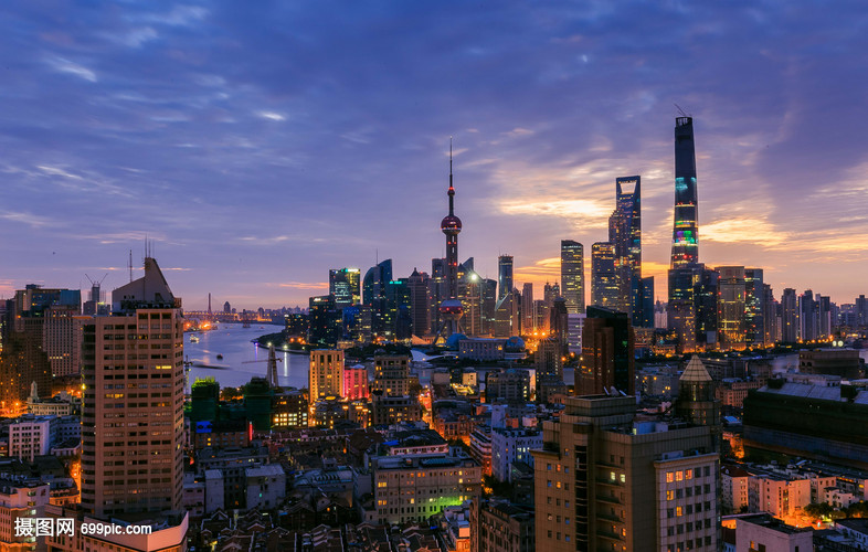 上海外灘陸家嘴夜景風(fēng)光